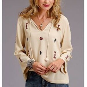 Madewell Embroidered Fringe Top - silk